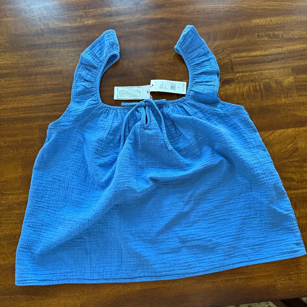 NWT Vineyard Vines Women's Tie-Front Ruffle Sleeve Top XL